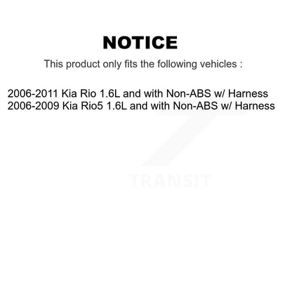 Wheel Hub Bearing And ABS Sensor Rear Kit For Kia Rio Rio5 1.6L with Non-ABS