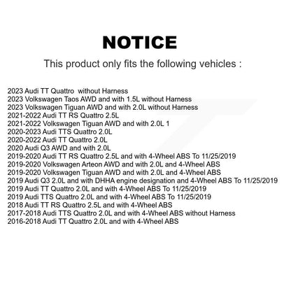 Wheel Hub Bearing & Sensor Rear Kit For Volkswagen Tiguan Taos Audi Q3 Arteon TT