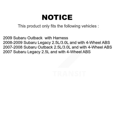 Wheel Hub Bearing And ABS Sensor Rear Kit For Subaru Outback Legacy