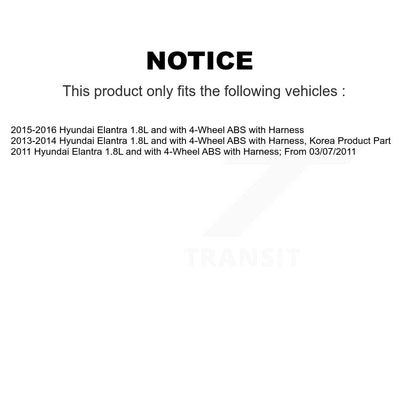 Wheel Hub Bearing And ABS Sensor Rear Kit For Hyundai Elantra
