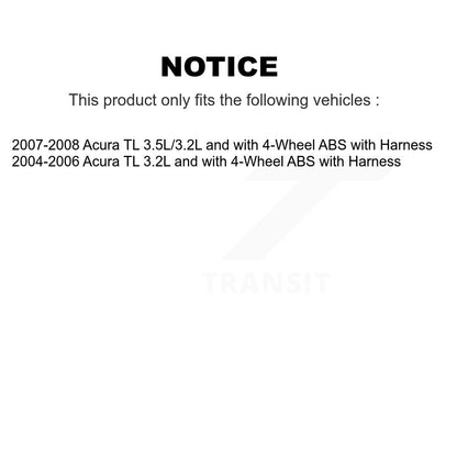 Wheel Hub Bearing And ABS Sensor Rear Kit For Acura TL with Harness