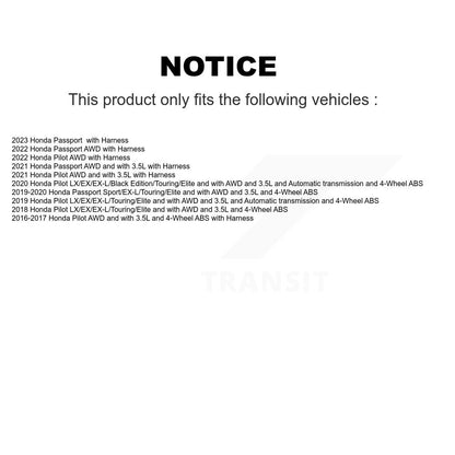 Wheel Hub Bearing And ABS Sensor Rear Kit For Honda Pilot Passport
