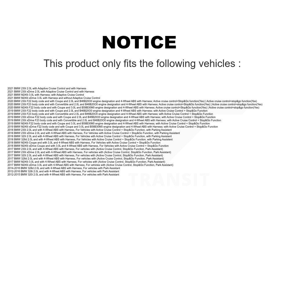 Wheel Bearing And ABS Sensor Rear Kit For BMW 230i xDrive 328i M240i 320i 328d
