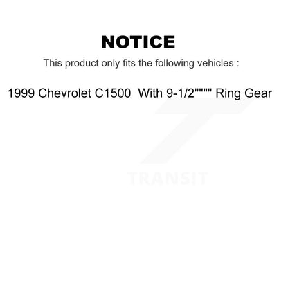 Wheel Bearing ABS Sensor Rear Kit For 1999 Chevrolet C1500 With 9-1 2" Ring Gear