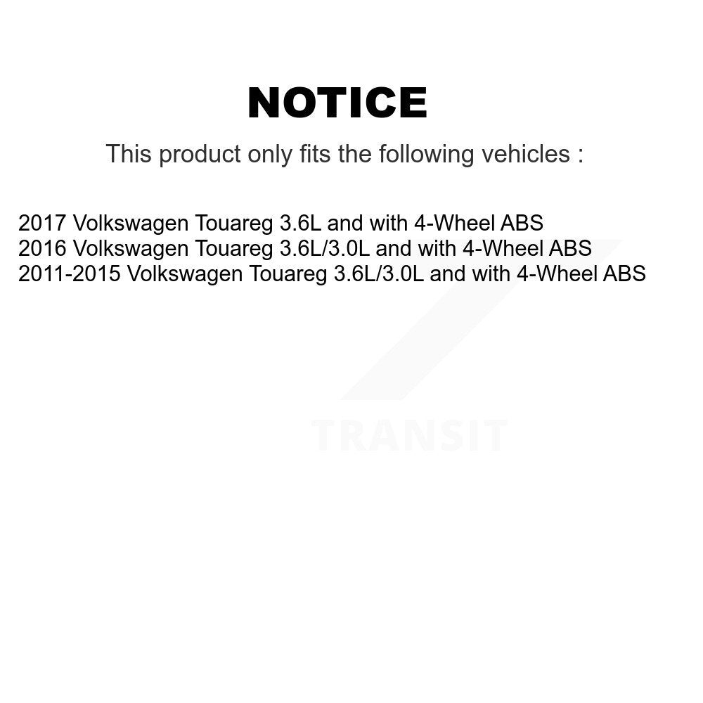 Wheel Bearing And ABS Sensor Rear Kit For Volkswagen Touareg