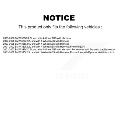 Wheel Bearing And ABS Sensor Rear Kit For BMW 325i 325Ci 320i