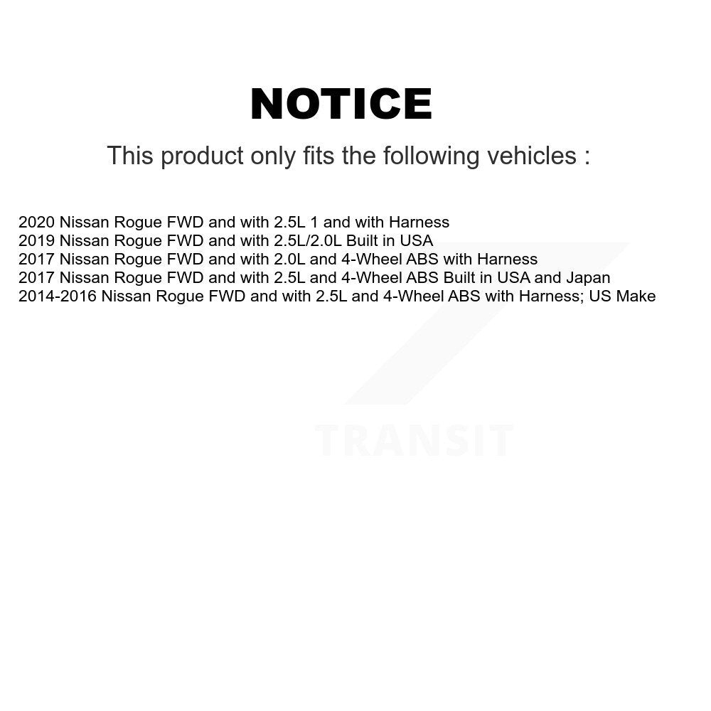 Wheel Hub Bearing And ABS Sensor Rear Kit For Nissan Rogue