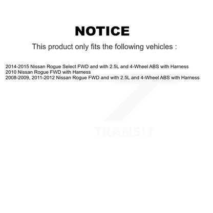 Wheel Hub Bearing And ABS Sensor Rear Kit For Nissan Rogue Select with Harness