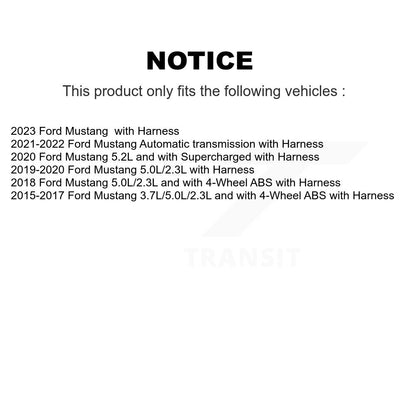 Wheel Hub Bearing And ABS Sensor Rear Kit For Ford Mustang with Harness