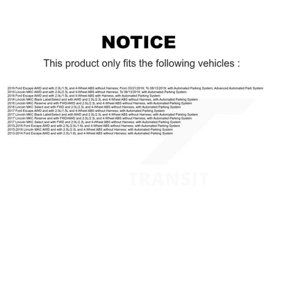 Wheel Hub Bearing And ABS Sensor Rear Kit For Ford Escape Lincoln MKC