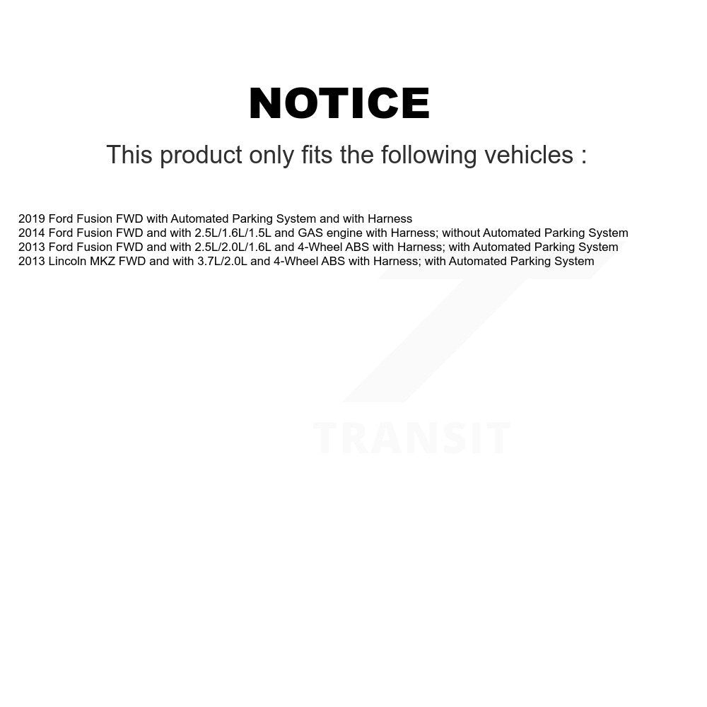 Wheel Hub Bearing And ABS Sensor Rear Kit For Ford Fusion Lincoln MKZ