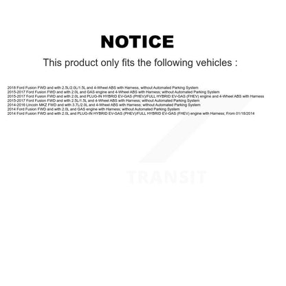Wheel Hub Bearing And ABS Sensor Rear Kit For Ford Fusion Lincoln MKZ
