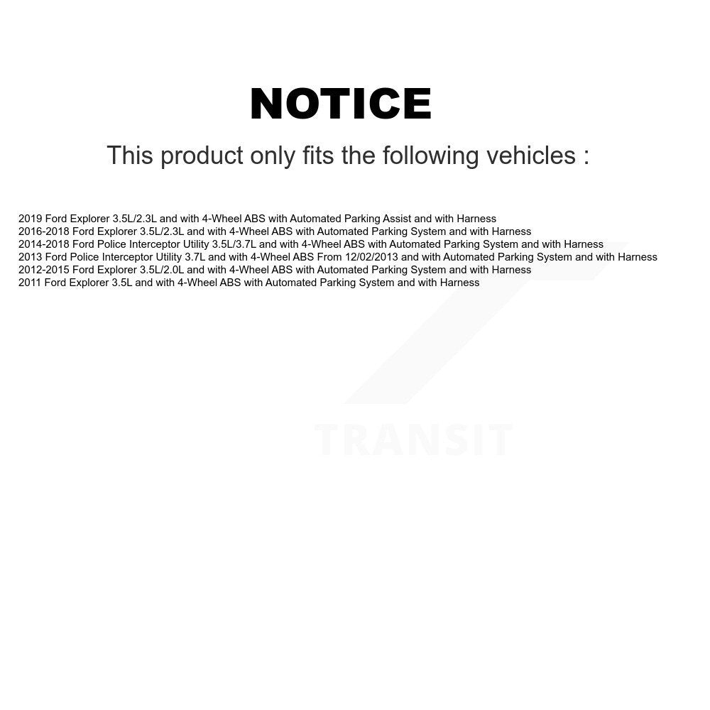 Wheel Hub Bearing & Sensor Rear Kit For Ford Explorer Police Interceptor Utility