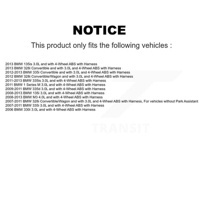 Wheel Bearing Sensor Rear Kit For BMW 328i 335i M3 135i 330i 335is 335d 1 Series