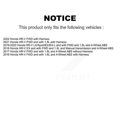 Wheel Hub Bearing And ABS Sensor Rear Kit For Honda HR-V