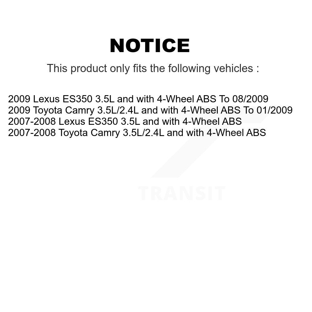 Wheel Hub Bearing & Extra ABS Sensor Rear Left Kit For Toyota Camry Lexus ES350