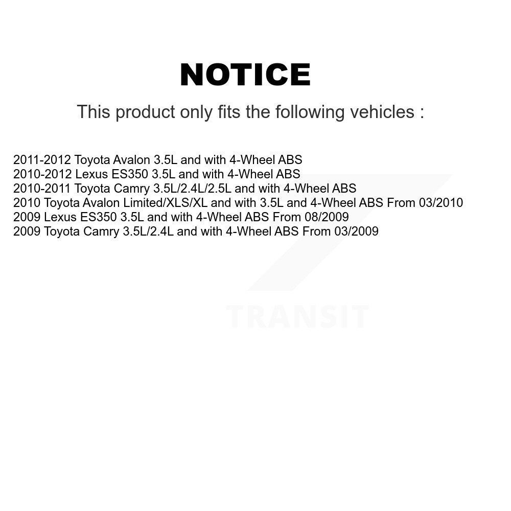Wheel Hub Bearing Extra Sensor Rear Left Kit For Toyota Camry Lexus ES350 Avalon