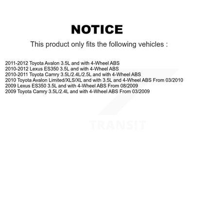 Wheel Hub Bearing Extra Sensor Rear Left Kit For Toyota Camry Lexus ES350 Avalon