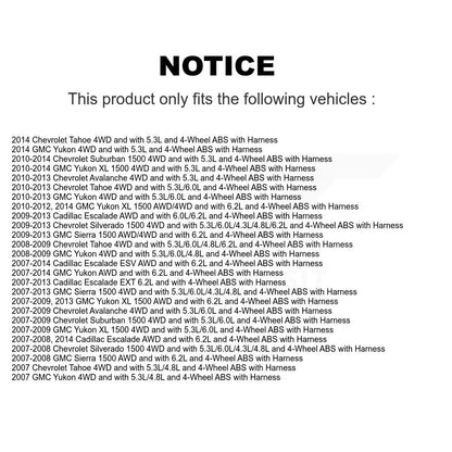 Wheel Hub Bearing Extra Sensor Front Kit For Chevrolet GMC Silverado 1500 Sierra