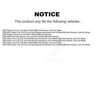 Wheel Hub Bearing & Extra ABS Sensor Front Kit For Saturn Vue Chevrolet Equinox