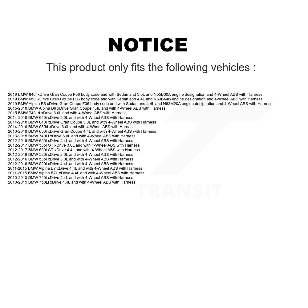 Wheel Hub Bearing Sensor Front Kit For BMW 528i xDrive 535i 750i 535d 650i 750Li