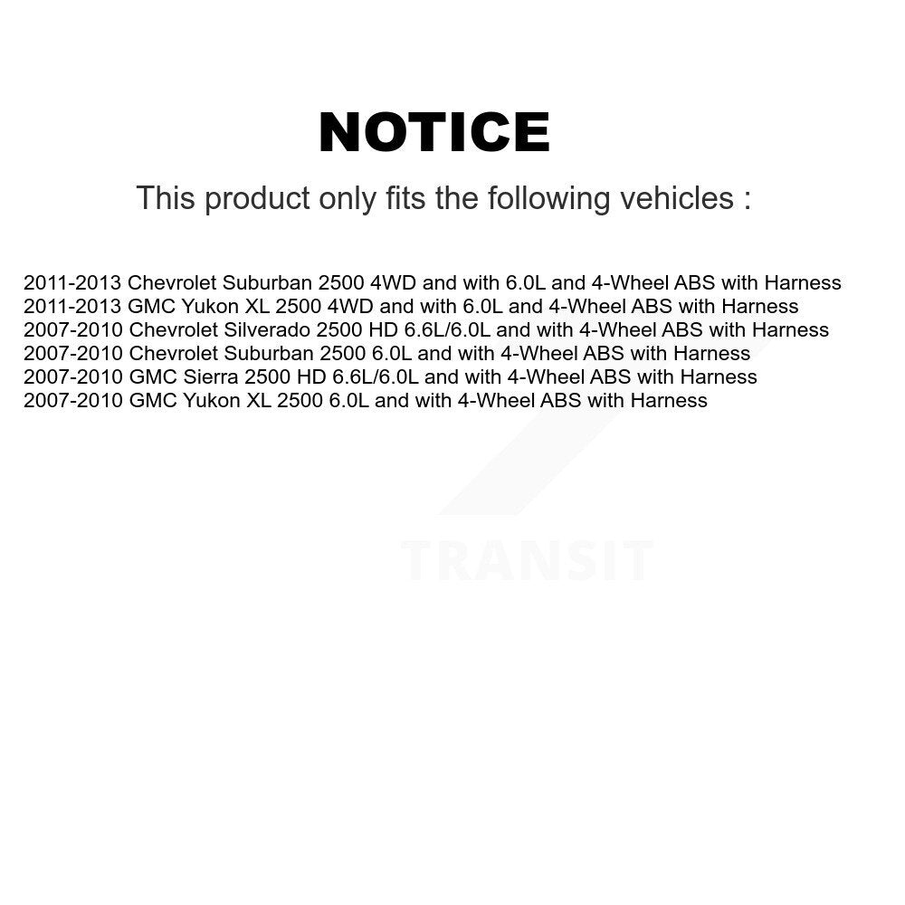 Wheel Hub Bearing Extra Sensor Front Kit For Chevrolet GMC Sierra 2500 HD Yukon