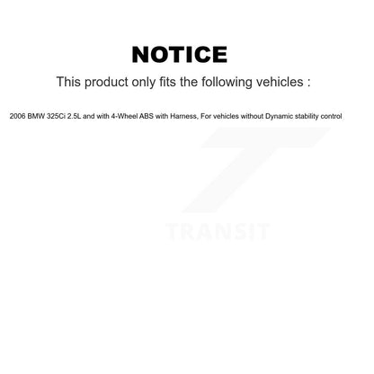 Wheel Hub Bearing ABS Sensor Front Kit For 2006 BMW 325Ci 2.5L with 4-Wheel