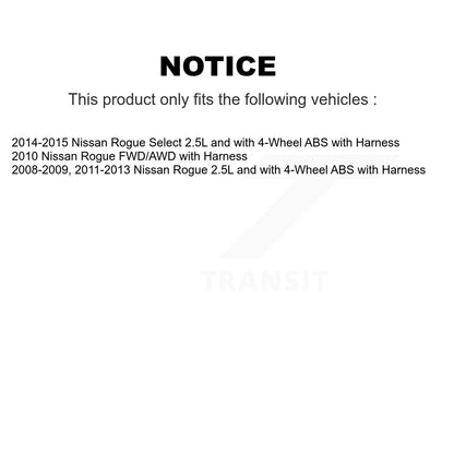Wheel Hub Bearing And ABS Sensor Front Kit For Nissan Rogue Select with Harness