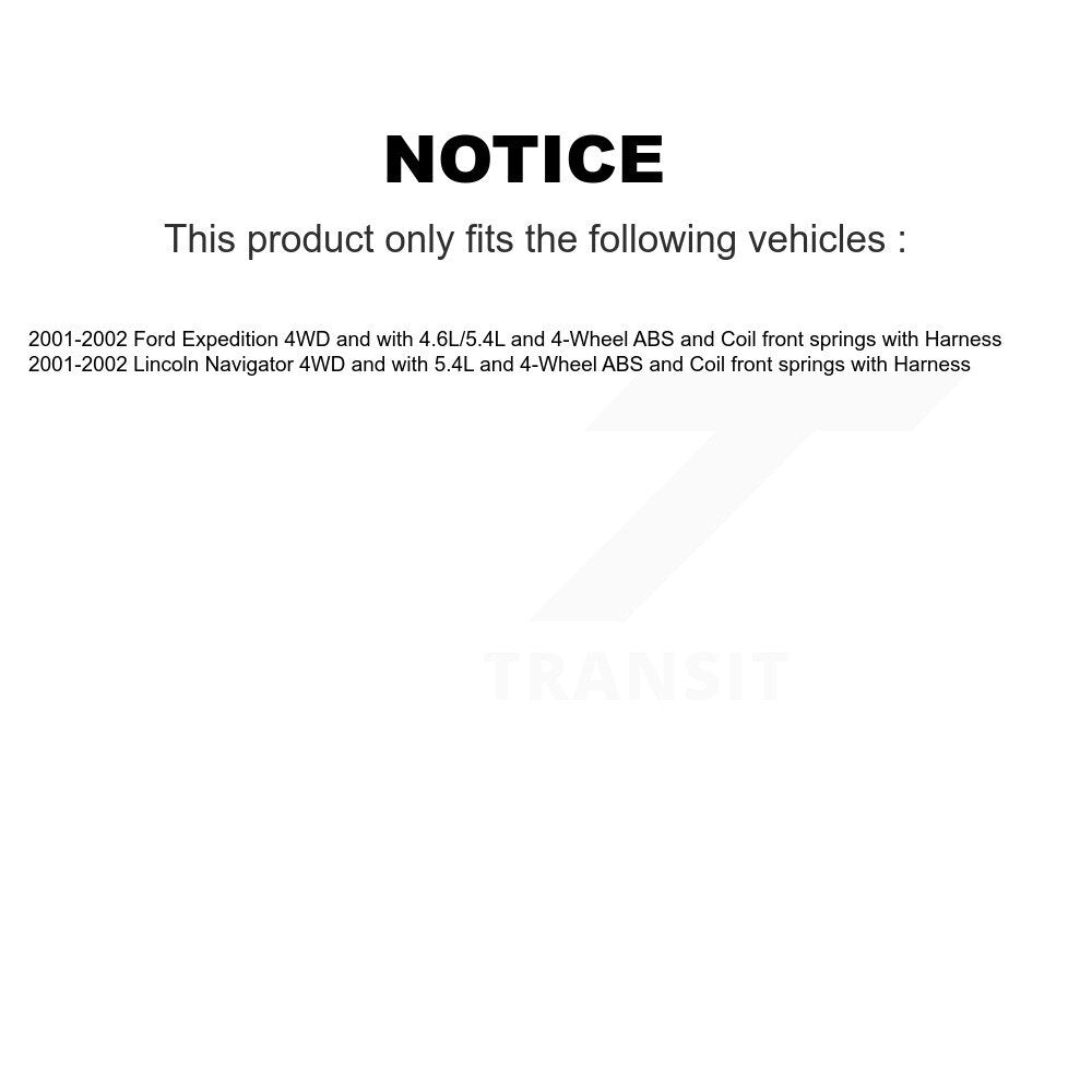 Wheel Hub Bearing & Extra Sensor Front Kit For Ford Expedition Lincoln Navigator