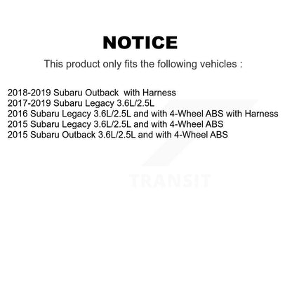 Wheel Hub Bearing And ABS Sensor Front Kit For Subaru Outback Legacy