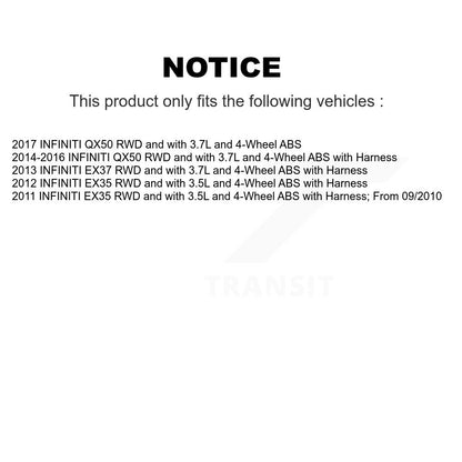 Wheel Hub Bearing And ABS Sensor Front Kit For INFINITI QX50 EX35 EX37