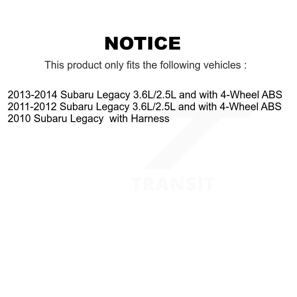 Wheel Hub Bearing And ABS Sensor Front Kit For Subaru Legacy