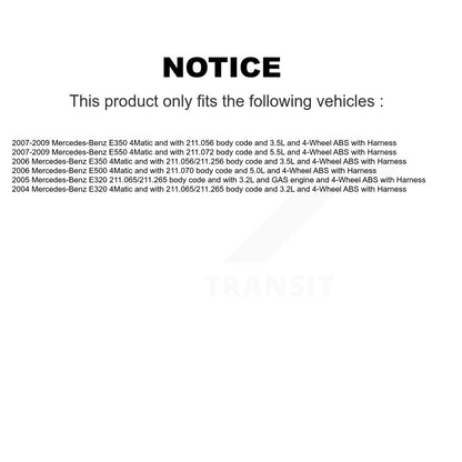Wheel Bearing And ABS Sensor Front Kit For Mercedes-Benz E350 E320 E500 E550