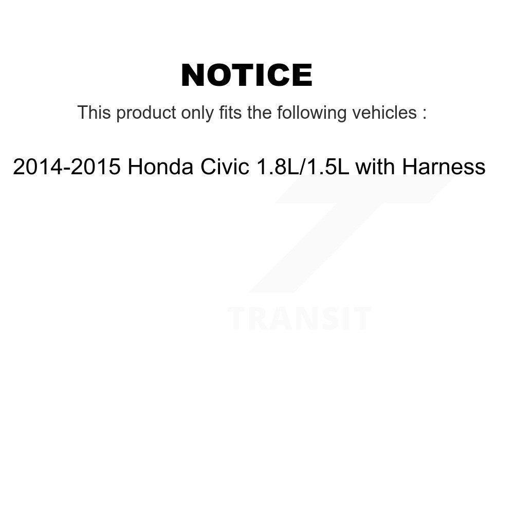 Wheel Bearing Sensor Front Kit For 2014-2015 Honda Civic 1.8L 1.5L with Harness