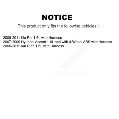 Wheel Bearing ABS Sensor Front Kit For Hyundai Accent Kia Rio5 Rio with Harness
