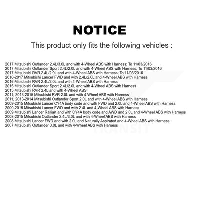Wheel Bearing And ABS Sensor Front Kit For Mitsubishi Lancer Outlander RVR Sport