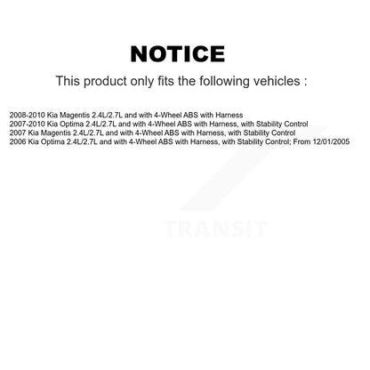 Wheel Bearing And ABS Sensor Front Kit For Kia Optima Magentis