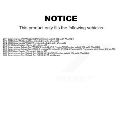 Wheel Hub Bearing And ABS Sensor Front Kit For Subaru Impreza Forester WRX