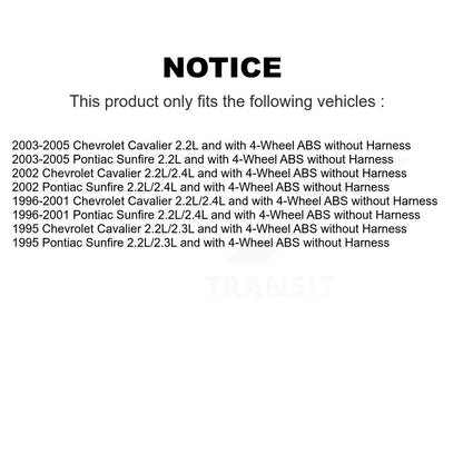 Wheel Hub Bearing & ABS Sensor Front Kit For Chevrolet Cavalier Pontiac Sunfire