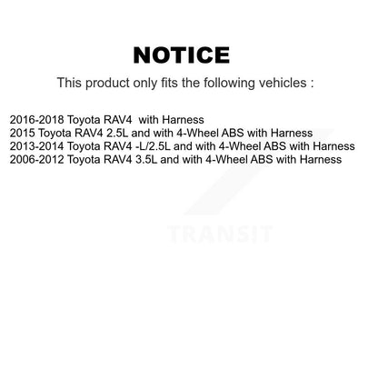 Wheel Hub Bearing And ABS Sensor Front Kit For Toyota RAV4 with Harness