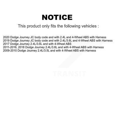 Wheel Hub Bearing And ABS Sensor Front Kit For Dodge Journey