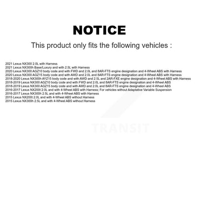 Wheel Hub Bearing And ABS Sensor Front Kit For Lexus NX300 NX200t NX300h