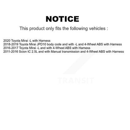Wheel Hub Bearing & ABS Sensor Front Kit For Scion tC Toyota Mirai with Harness