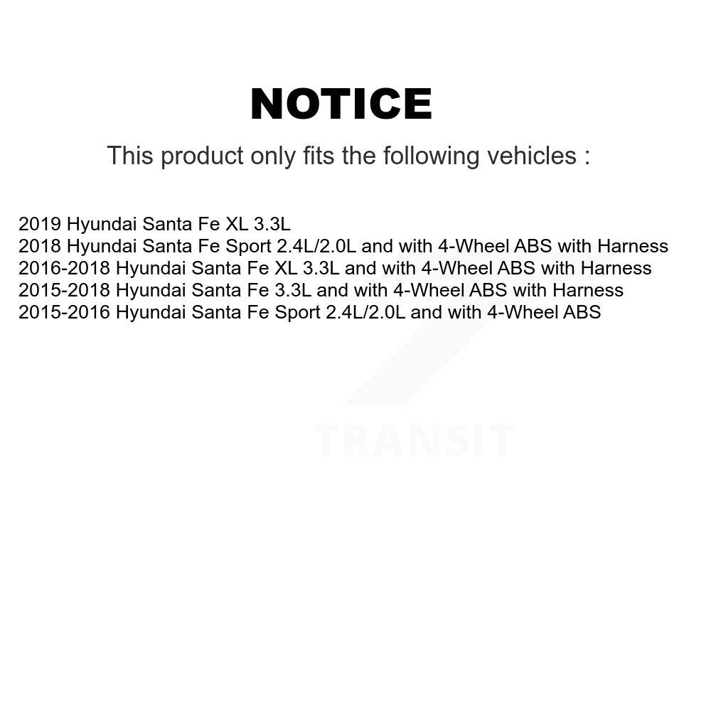 Wheel Hub Bearing And ABS Sensor Front Kit For Hyundai Santa Fe Sport XL