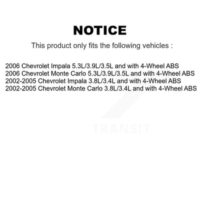 Wheel Hub Bearing Extra Sensor Front Kit For Chevrolet Impala Pontiac Grand Prix