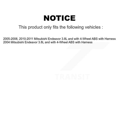 Wheel Hub Bearing Sensor Front Kit For Mitsubishi Endeavor 3.8L with 4-Wheel ABS