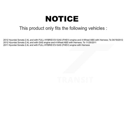 Wheel Bearing And ABS Sensor Front Kit For Hyundai Sonata