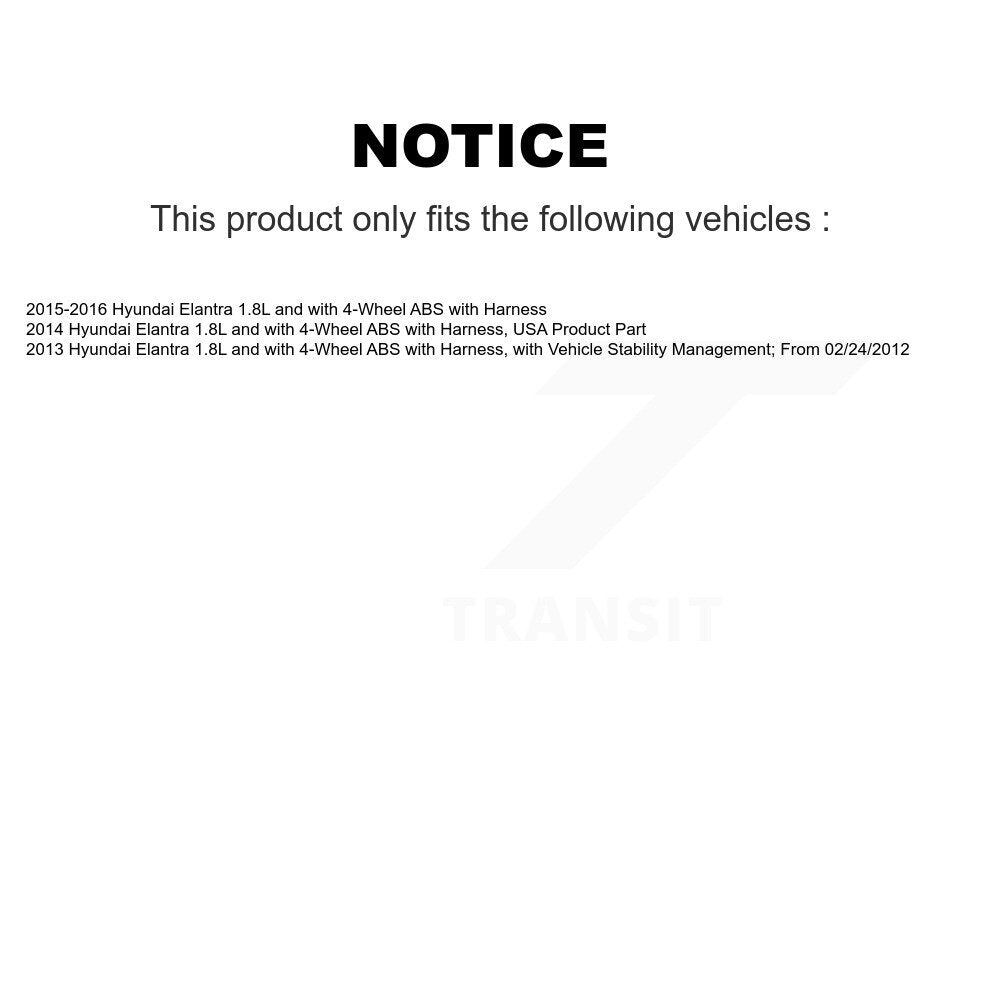 Wheel Bearing And ABS Sensor Front Kit For Hyundai Elantra