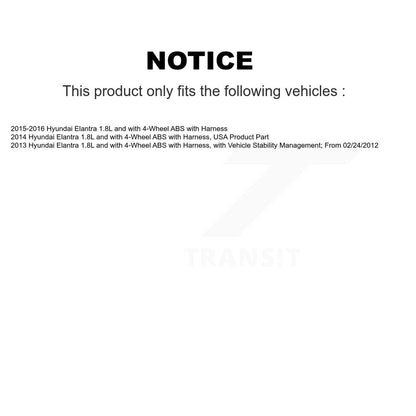 Wheel Bearing And ABS Sensor Front Kit For Hyundai Elantra