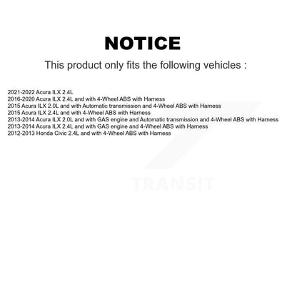 Wheel Bearing And ABS Sensor Front Kit For Honda Civic Acura ILX